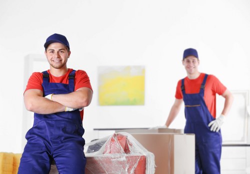 Removal van and packed boxes for Longford home moves