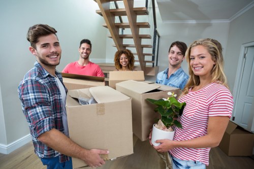 Packing and loading items into a van in London