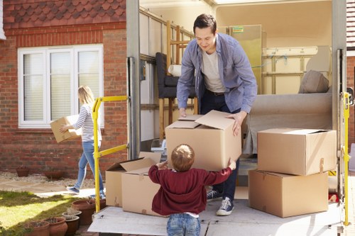House moving team preparing furniture for a London home move