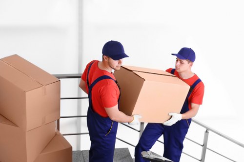 Professional removals in Forest Gate with moving boxes and furniture