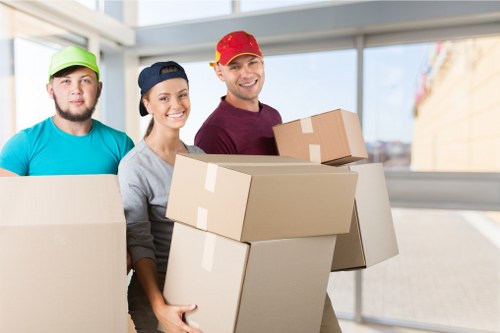 Ham removals team preparing a home move