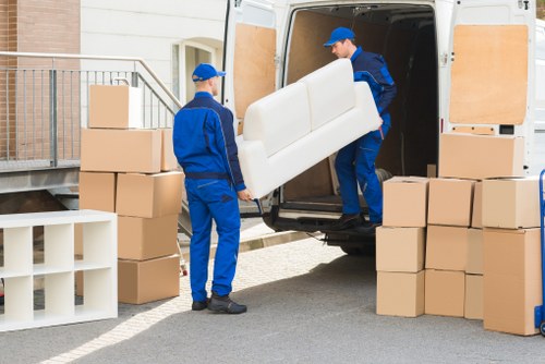 Household moving boxes prepared for removals in Forestdale