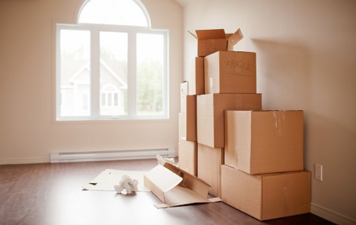Packing supplies and boxed items for Lambeth removals