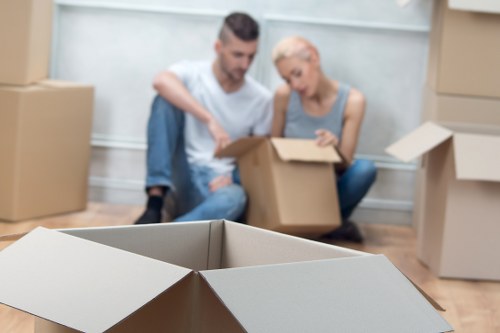 Packed household items ready for removals in Strawberry Hill