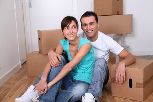 Household boxes and moving supplies for a Ruxley relocation