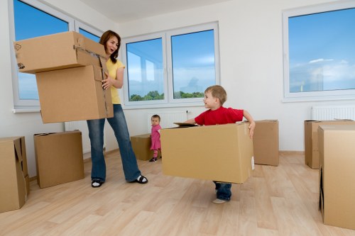Team carefully loading furniture for a Bromley move