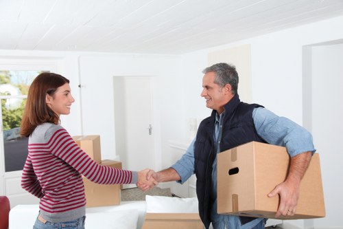 Careful packing and protection materials used during Queensbury removals