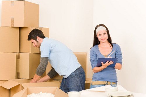 House moving support in Bankside with packed boxes and careful handling
