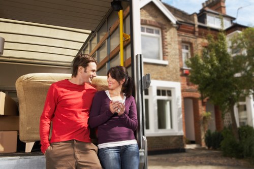 Deptford removals team working in a residential street